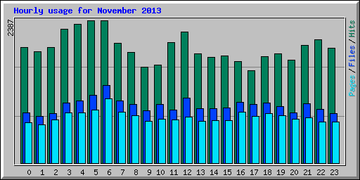Hourly usage for November 2013