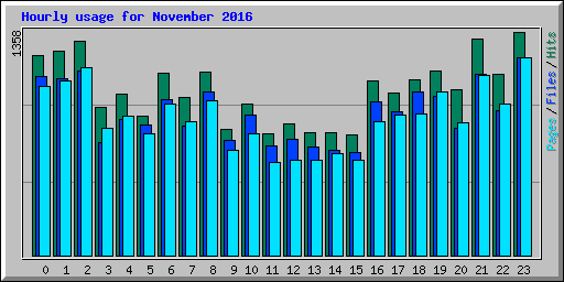Hourly usage for November 2016