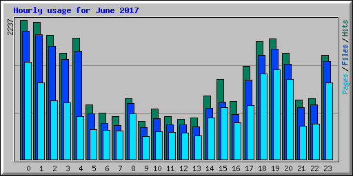 Hourly usage for June 2017