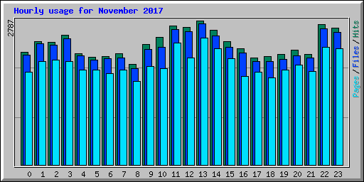 Hourly usage for November 2017