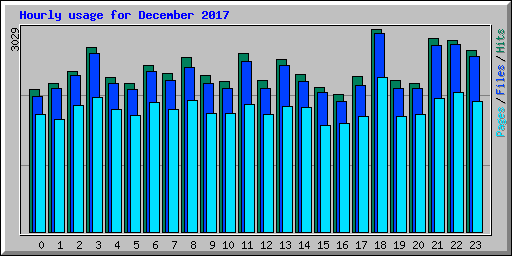 Hourly usage for December 2017