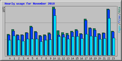 Hourly usage for November 2018
